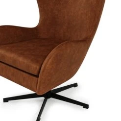 Kuvert Faux Leather Swivel Chair, Tan 16 Kuvert Faux Leather Swivel Chair, Tan -Habitat Store 30899583 alt06