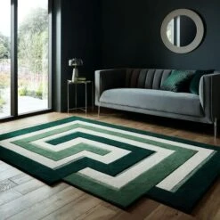 Maze Illusion Wool Rug 32 Maze Illusion Wool Rug -Habitat Store 30900194