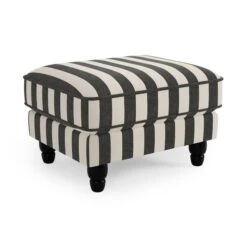 Beatrice Woven Stripe Footstool -Habitat Store 30900754 alt03