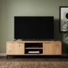 Reynolds Wide TV Unit For TVs Up To 60", Rustic Oak Effect