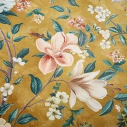 Ula Blooms Ochre Luxury Velvet Duvet Cover And Pillowcase Set -Habitat Store 30901188 alt04