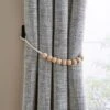Half Wooden Beads Tieback 2 Half Wooden Beads Tieback -Habitat Store 30901338