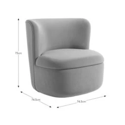 Modern Curves Velvet Occasional Chair 21 Modern Curves Velvet Occasional Chair -Habitat Store 30901490 alt09