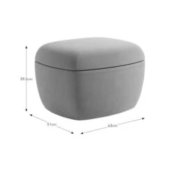 Modern Curves Velvet Storage Footstool -Habitat Store 30901501 alt09