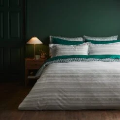Wisley Retro Geo Sage Duvet Cover And Pillowcase Set -Habitat Store 30901522 alt02