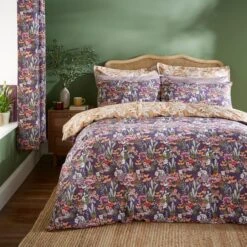 Harvest Floral Purple Duvet Cover And Pillowcase Set 34 Harvest Floral Purple Duvet Cover And Pillowcase Set -Habitat Store 30901528