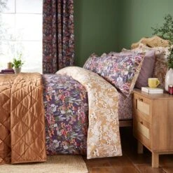 Harvest Floral Purple Duvet Cover And Pillowcase Set 27 Harvest Floral Purple Duvet Cover And Pillowcase Set -Habitat Store 30901606 alt06