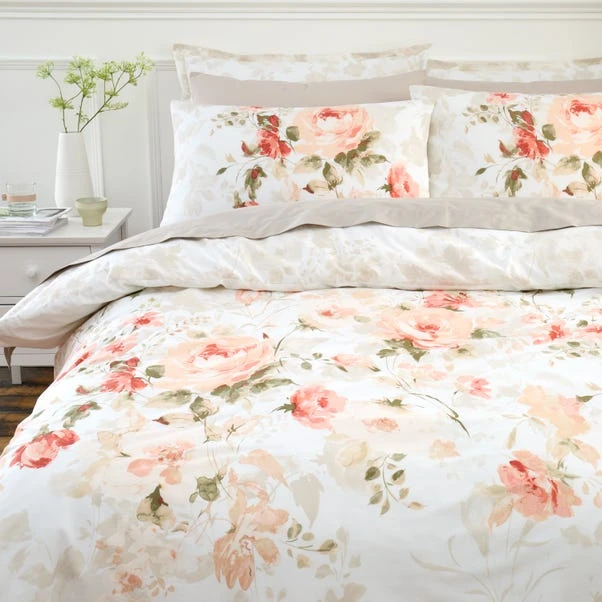 Evelyn Rose Coral Duvet Cover And Pillowcase Set 4 Evelyn Rose Coral Duvet Cover And Pillowcase Set - Image 2