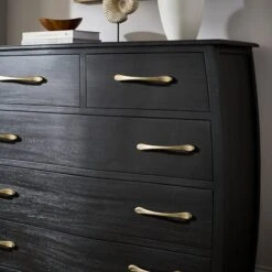 Keiko 5 Drawer Chest, Black Mango Wood 12 Keiko 5 Drawer Chest, Black Mango Wood -Habitat Store 30901776 alt03