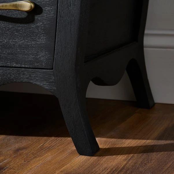 Keiko 5 Drawer Chest, Black Mango Wood 7 Keiko 5 Drawer Chest, Black Mango Wood - Image 5