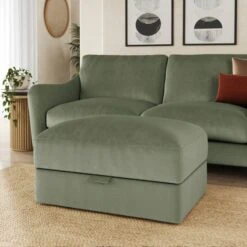 Hattie Matte Plush Velvet Storage Footstool 36 Hattie Matte Plush Velvet Storage Footstool -Habitat Store 30901817