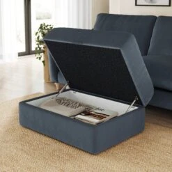 Hattie Matte Plush Velvet Storage Footstool 31 Hattie Matte Plush Velvet Storage Footstool -Habitat Store 30901825 alt04
