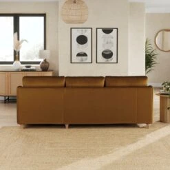 Hattie Matte Plush Velvet Corner Chaise Sofa -Habitat Store 30901829 alt03