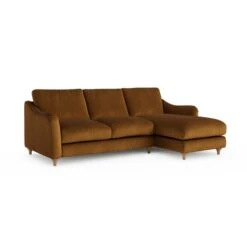 Hattie Matte Plush Velvet Corner Chaise Sofa -Habitat Store 30901829 alt06