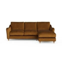 Hattie Matte Plush Velvet Corner Chaise Sofa -Habitat Store 30901829 alt07