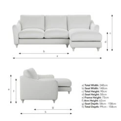 Hattie Matte Plush Velvet Corner Chaise Sofa -Habitat Store 30901829 alt09