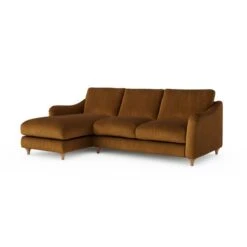 Hattie Matte Plush Velvet Corner Chaise Sofa -Habitat Store 30901830 alt06