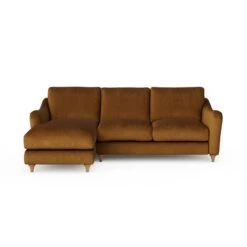 Hattie Matte Plush Velvet Corner Chaise Sofa -Habitat Store 30901830 alt07