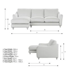 Hattie Matte Plush Velvet Corner Chaise Sofa -Habitat Store 30901830 alt09