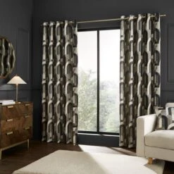 Alvin Geometric Jacquard Eyelet Curtains -Habitat Store 30902093 alt01