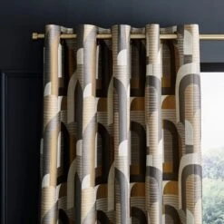 Alvin Geometric Jacquard Eyelet Curtains -Habitat Store 30902095