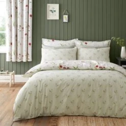 Penella Primrose Red Duvet Cover And Pillowcase Set -Habitat Store 30902263 alt02