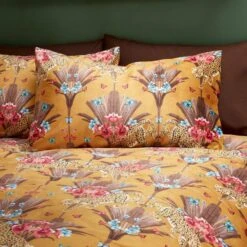Yael Jungle Leopard Ochre Duvet Cover And Pillowcase Set -Habitat Store 30902320 alt01