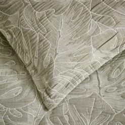 Jaden Palm Olive Oxford Pillowcase 7 Jaden Palm Olive Oxford Pillowcase -Habitat Store 30902347 alt04