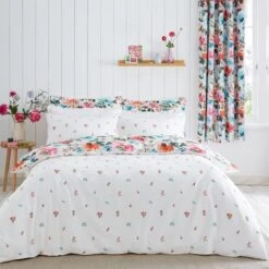 Malin Summer Blooms Multicoloured Duvet Cover And Pillowcase Set 36 Malin Summer Blooms Multicoloured Duvet Cover And Pillowcase Set -Habitat Store 30902348 alt02