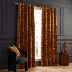 Asami Cut Velvet Eyelet Curtains -Habitat Store 30902427 alt01