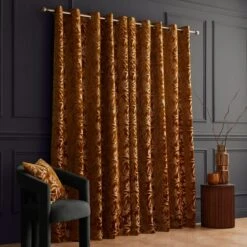 Asami Cut Velvet Eyelet Curtains -Habitat Store 30902427 alt04