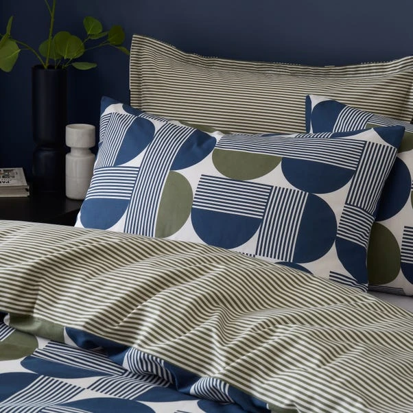 Bromley Modern Geo Navy Duvet Cover And Pillowcase Set 10 Bromley Modern Geo Navy Duvet Cover And Pillowcase Set - Image 8