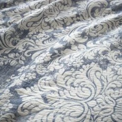 Rayna Damask Jacquard Blue Duvet Cover And Pillowcase Set -Habitat Store 30902484 alt04