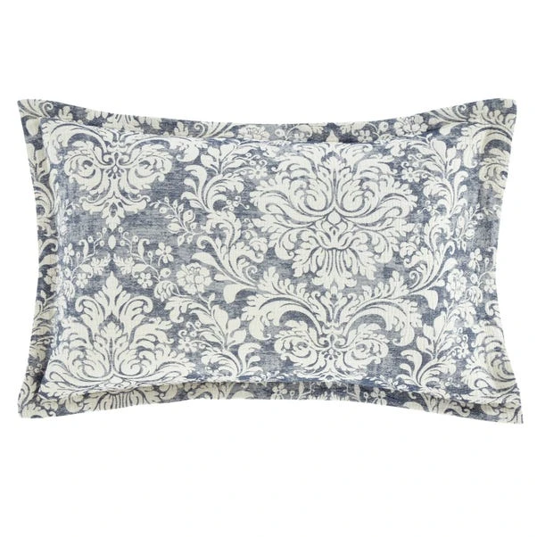Rayna Damask Jacquard Blue Oxford Pillowcase 6 Rayna Damask Jacquard Blue Oxford Pillowcase - Image 4