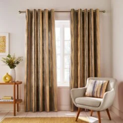 Watercolour Stripe Eyelet Curtains -Habitat Store 30902514 alt01