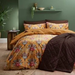 Yael Jungle Leopard Ochre Duvet Cover And Pillowcase Set -Habitat Store 30902536 alt07