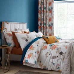 Akemi Cranes Natural Duvet Cover And Pillowcase Set -Habitat Store 30902556 alt06