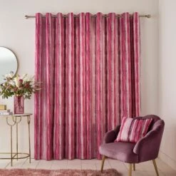 Watercolour Stripe Eyelet Curtains -Habitat Store 30902593 alt04