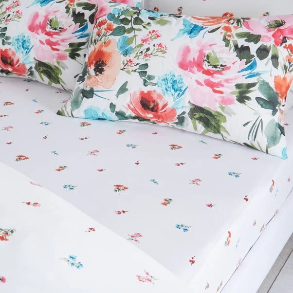 Malin Summer Blooms Multicoloured Duvet Cover And Pillowcase Set 4 Malin Summer Blooms Multicoloured Duvet Cover And Pillowcase Set - Image 2