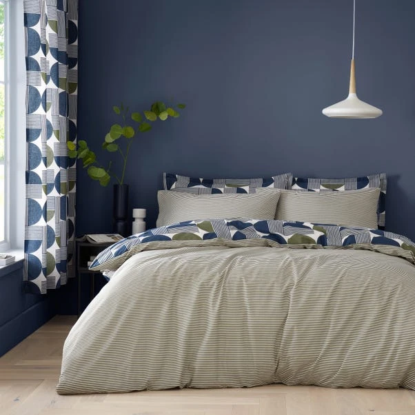 Bromley Modern Geo Navy Duvet Cover And Pillowcase Set 5 Bromley Modern Geo Navy Duvet Cover And Pillowcase Set - Image 3