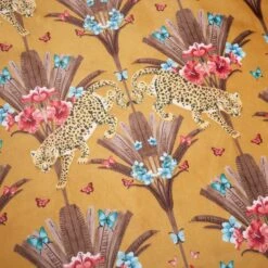 Yael Jungle Leopard Ochre Duvet Cover And Pillowcase Set -Habitat Store 30902634 alt04