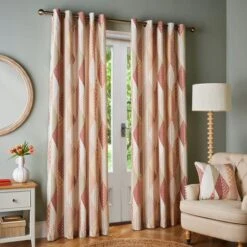 Patchwork Print Eyelet Curtains -Habitat Store 30903816 alt01