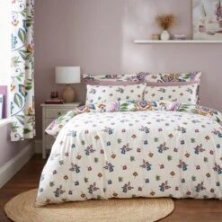 Lucinda Floral Pink Duvet Cover And Pillowcase Set 24 Lucinda Floral Pink Duvet Cover And Pillowcase Set -Habitat Store 30903853 alt02