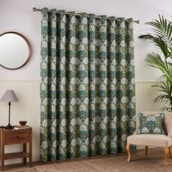 Loretta Floral Eyelet Curtains -Habitat Store 30903869 alt04