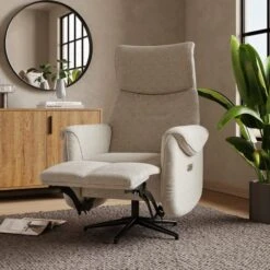 Silas Fabric Recline Swivel Chair -Habitat Store 30903913 alt02