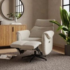 Silas Fabric Recline Swivel Chair -Habitat Store 30903913 alt03