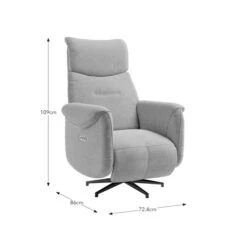 Silas Fabric Recline Swivel Chair -Habitat Store 30903913 alt09