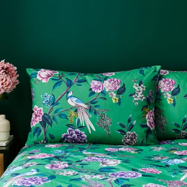 Milanna Blooms Green Duvet Cover And Pillowcase Set 12 Milanna Blooms Green Duvet Cover And Pillowcase Set - Image 10