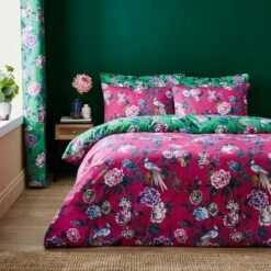 Milanna Blooms Green Duvet Cover And Pillowcase Set 28 Milanna Blooms Green Duvet Cover And Pillowcase Set -Habitat Store 30904200 alt02