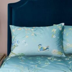 Garden Cranes Blue Duvet Cover And Pillowcase Set -Habitat Store 30904206 alt01